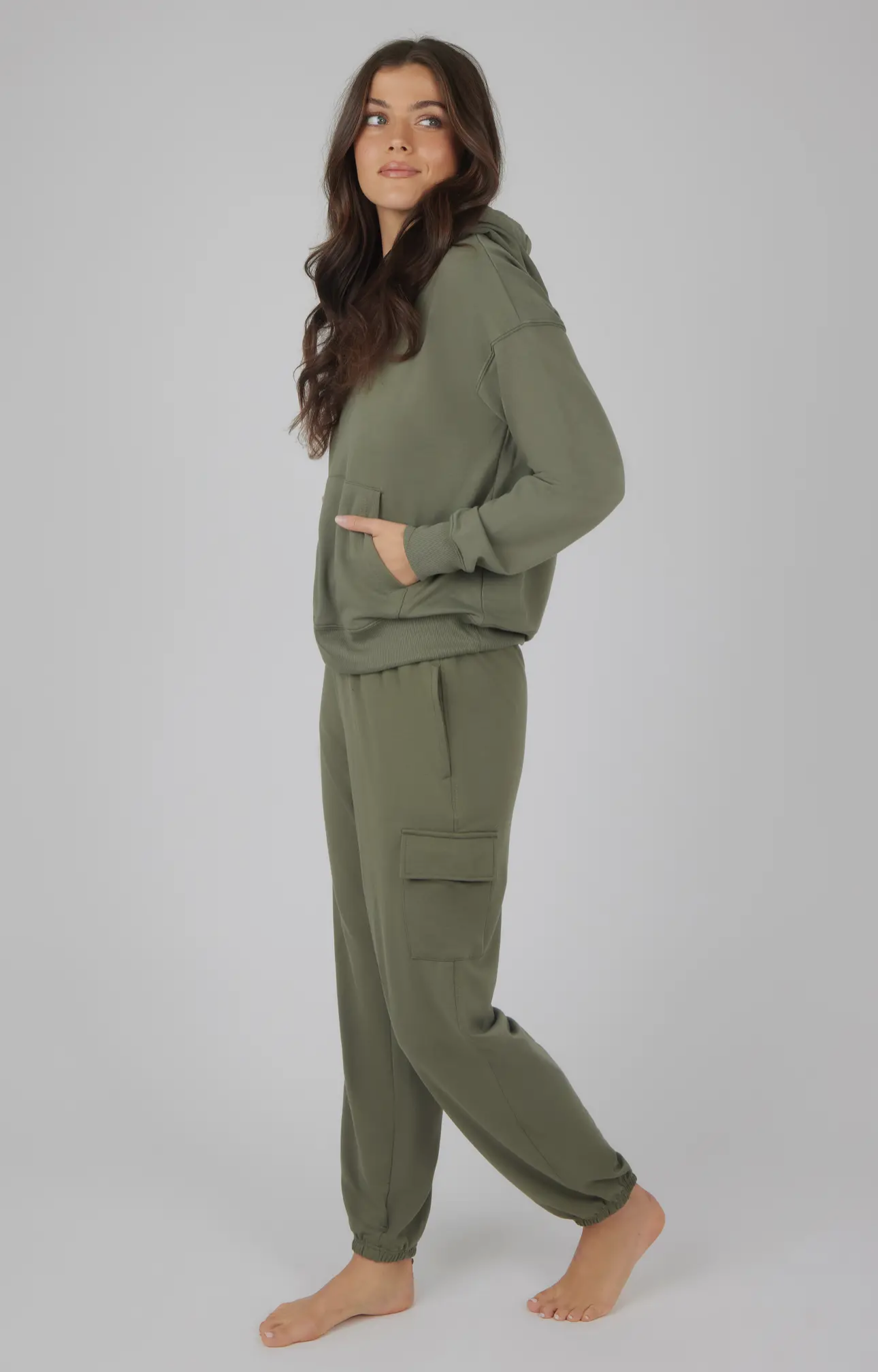 Olive green jogger set
