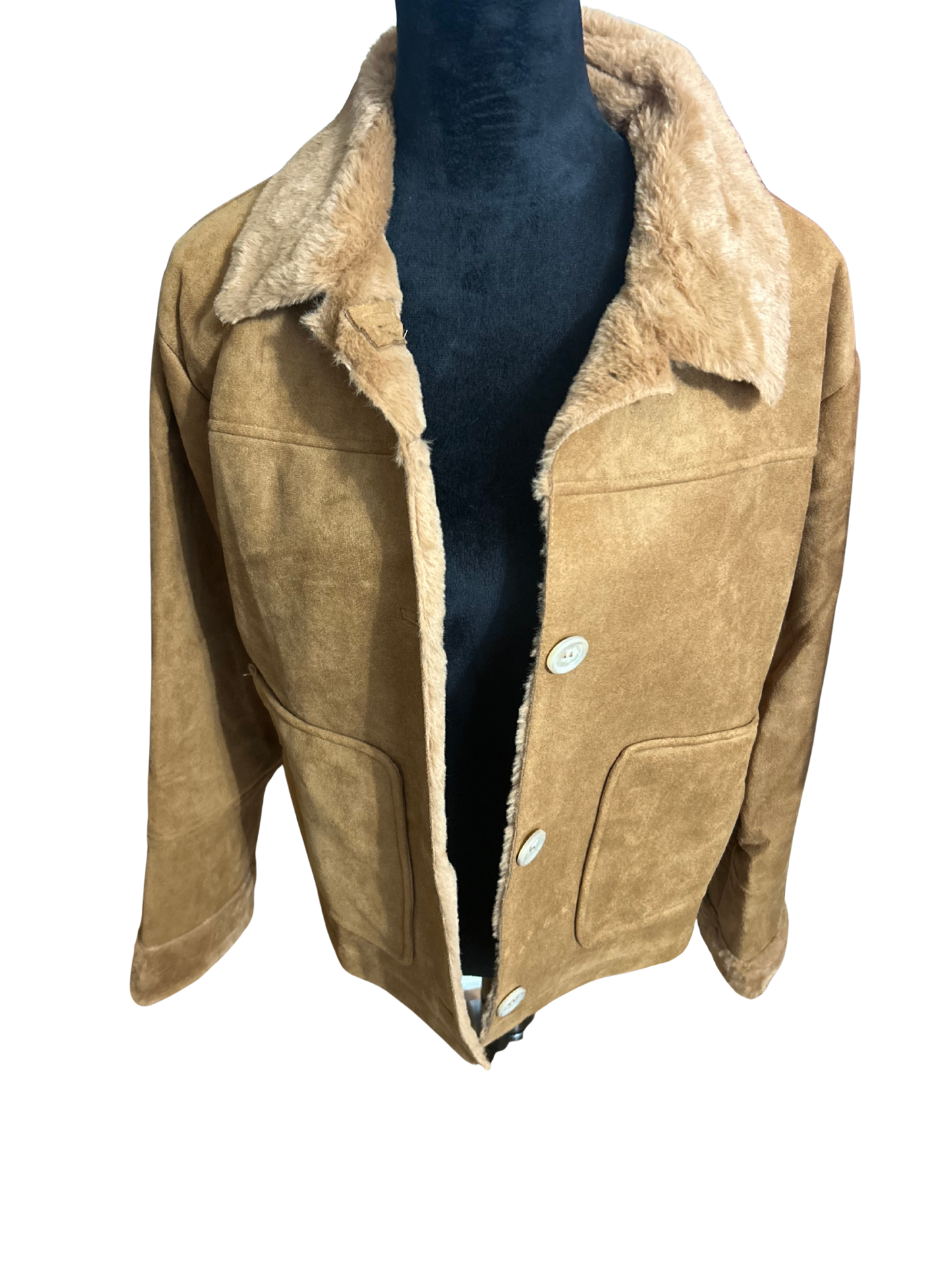 Brown suede coat