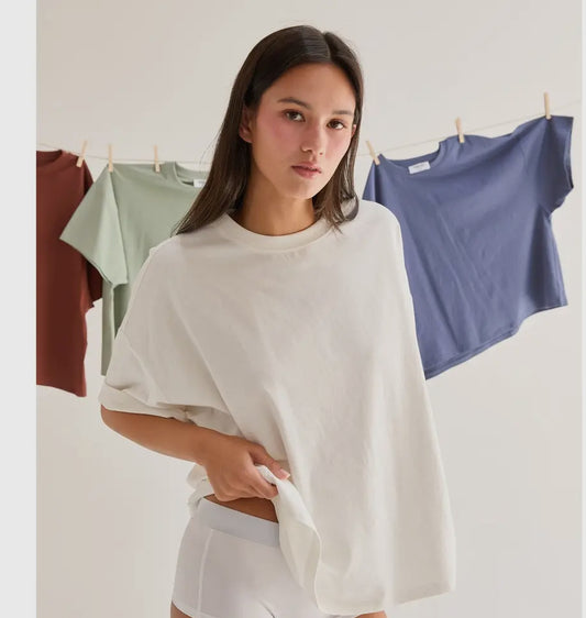 Cream oversized tee