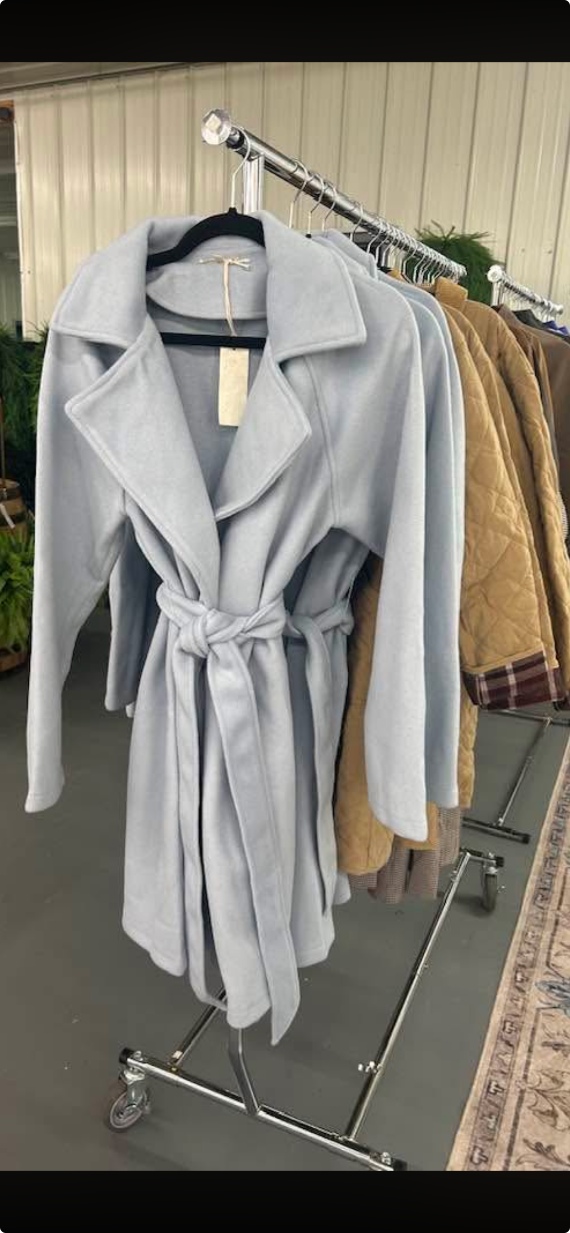 Light blue winter coat