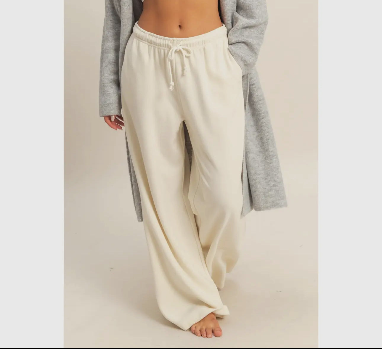 Cream lounge pant set