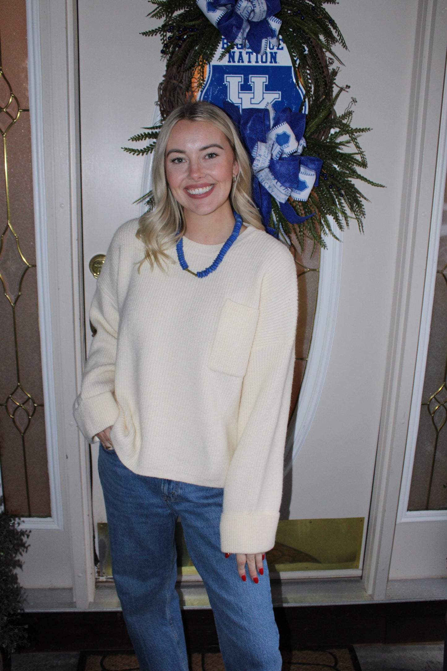 Oversized pocket sweater