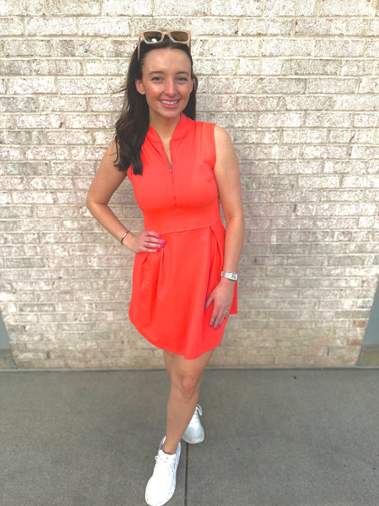 Tangerine tennis dress