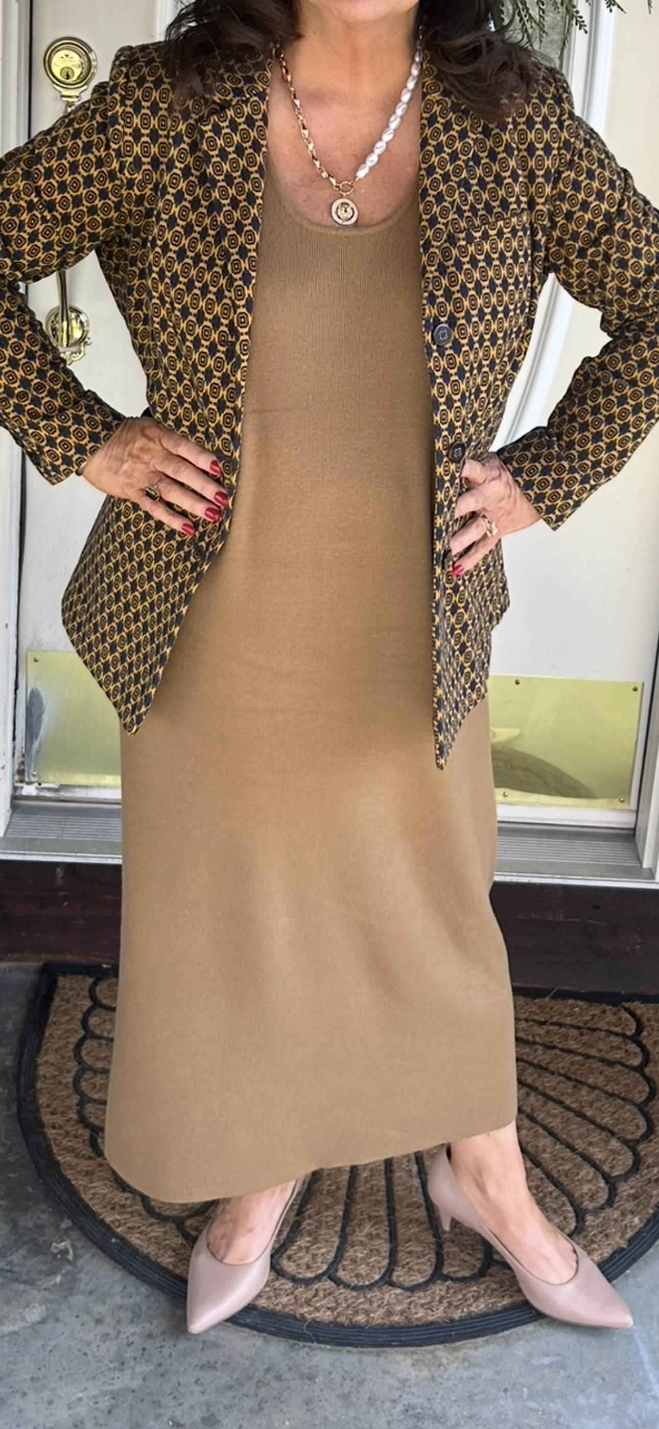 Mocha jumper dress