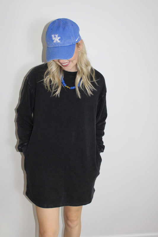 Black sweatshirt dress