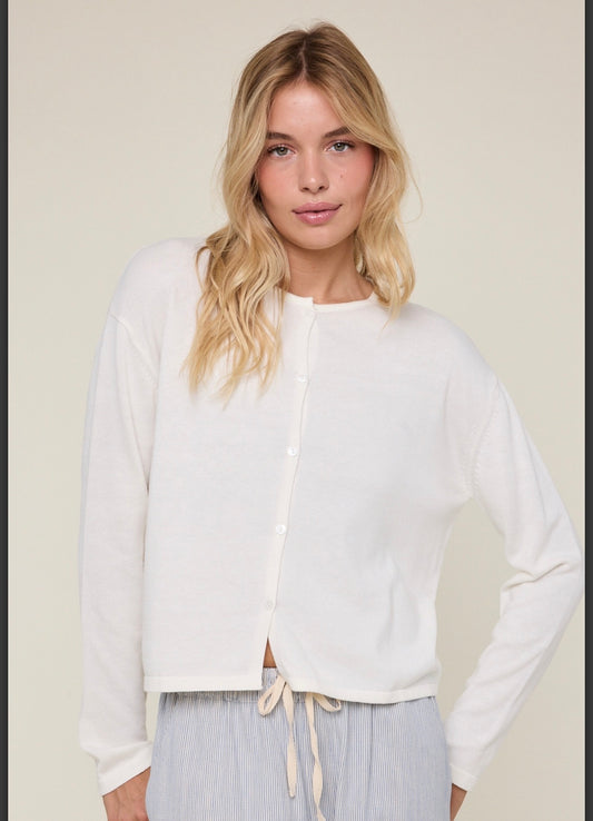 White cardigan