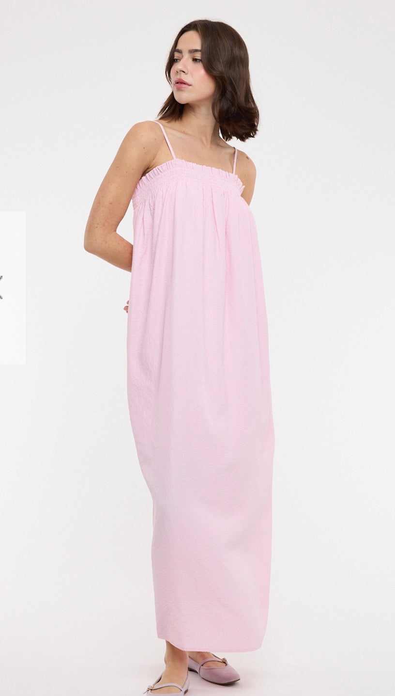 Blush pink maxi dress