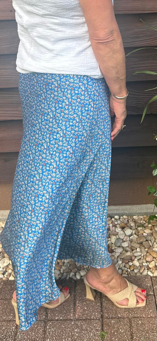 Blue floral maxi