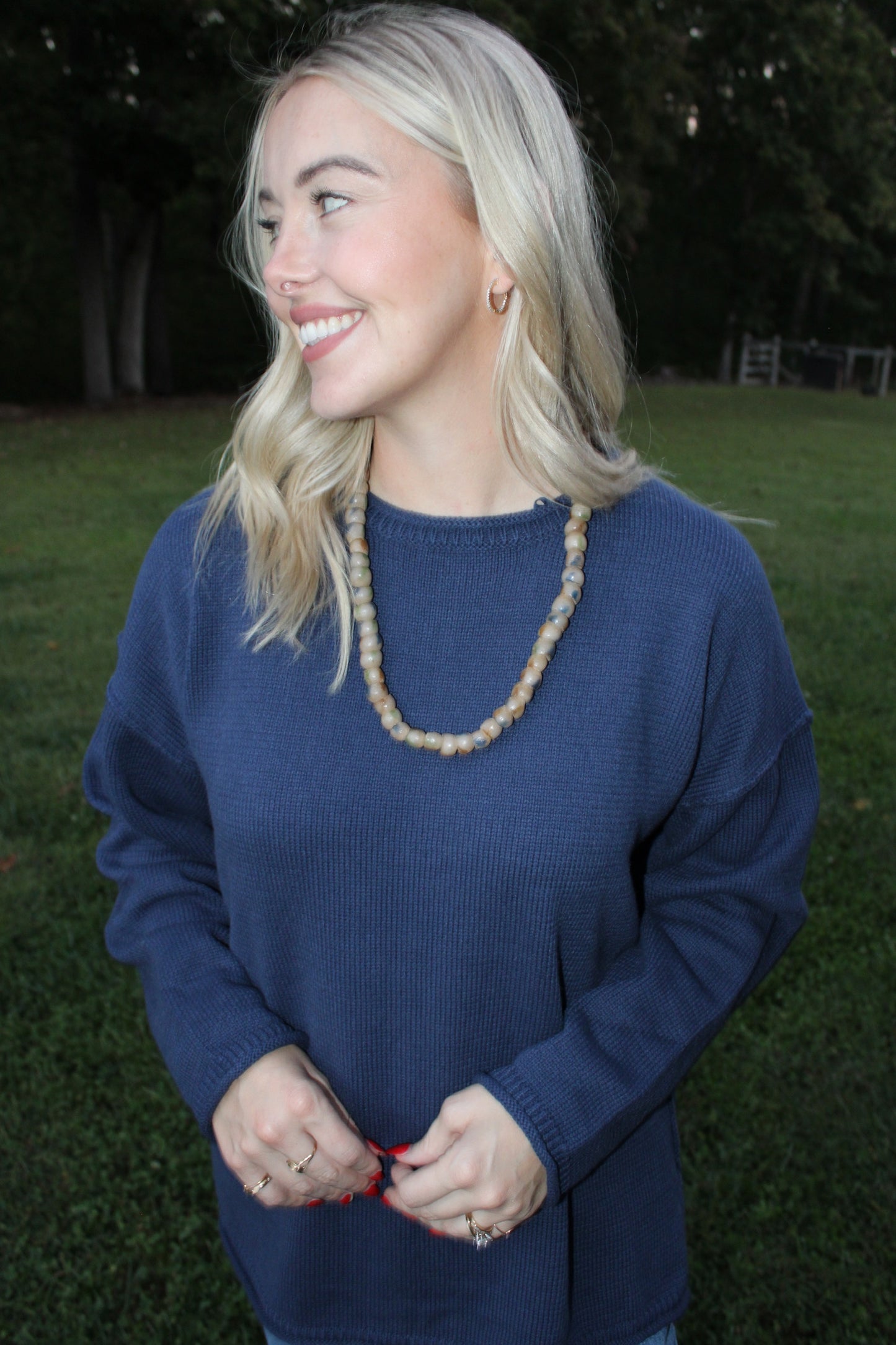 Navy oversized sweater