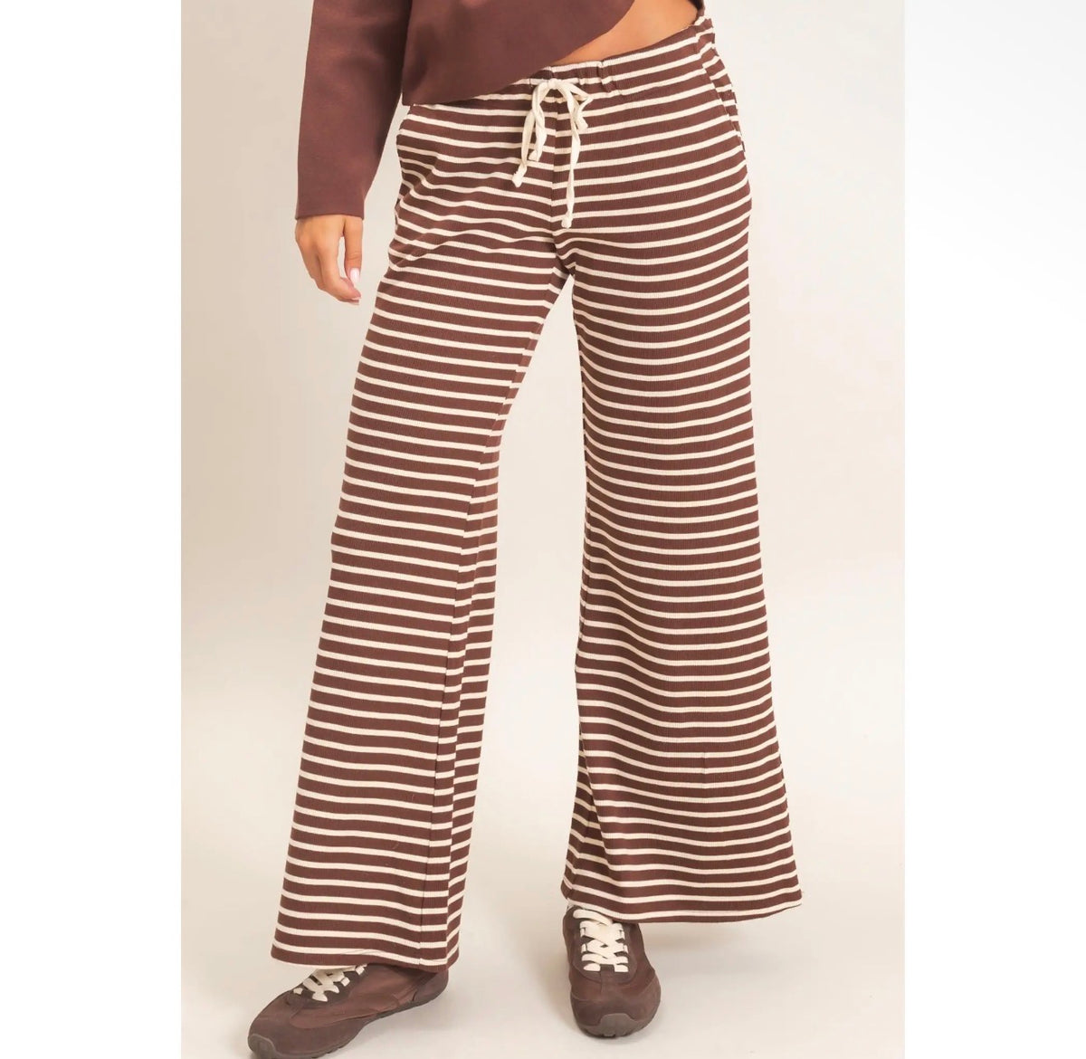 Mocha stripe lounge pant