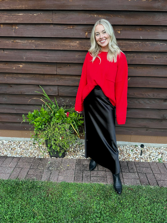 Oversized pocket sweater