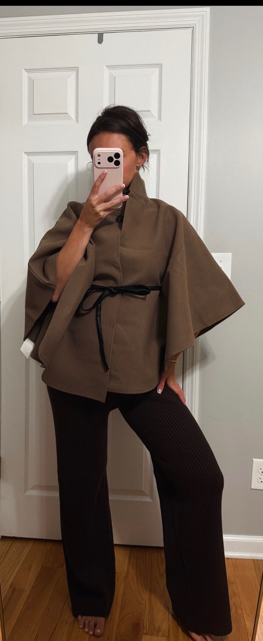 Belted cape