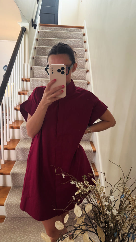 Maroon fall dress