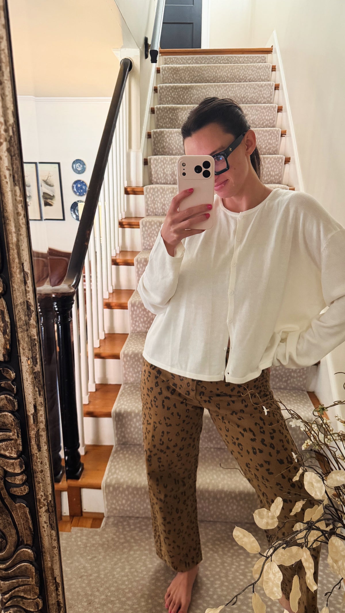 White cardigan