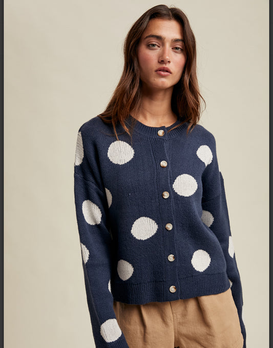 Polka dot cardigan