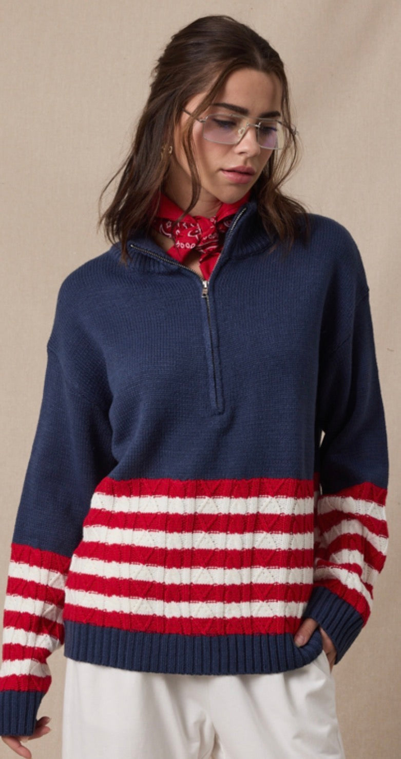Nautical half zip