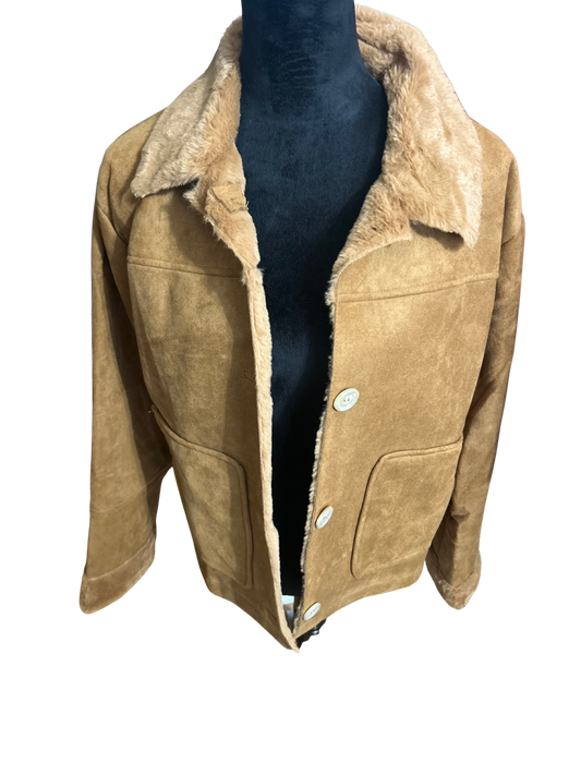 Brown suede coat
