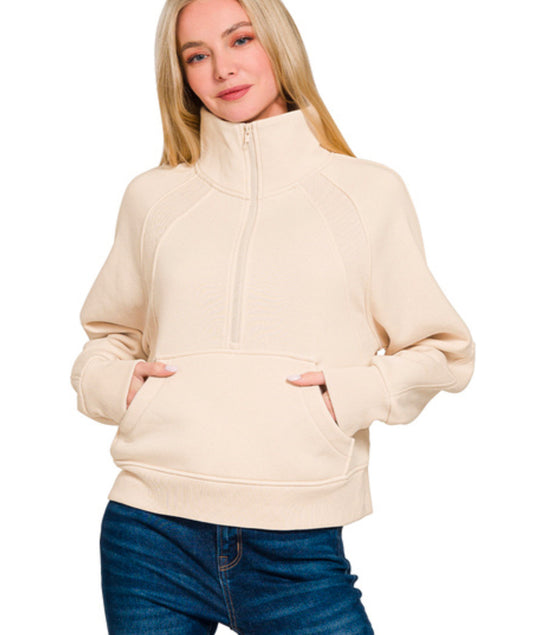 Beige Half zip