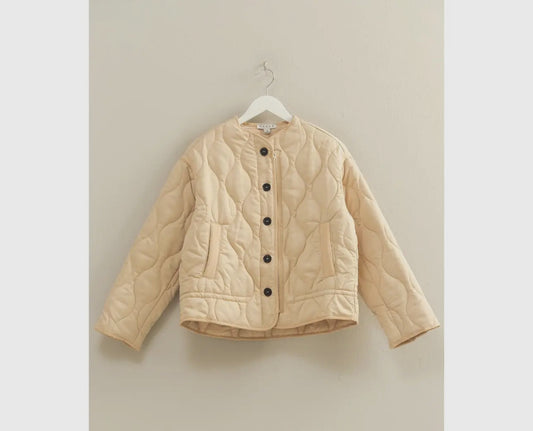 Quilted tan jacket