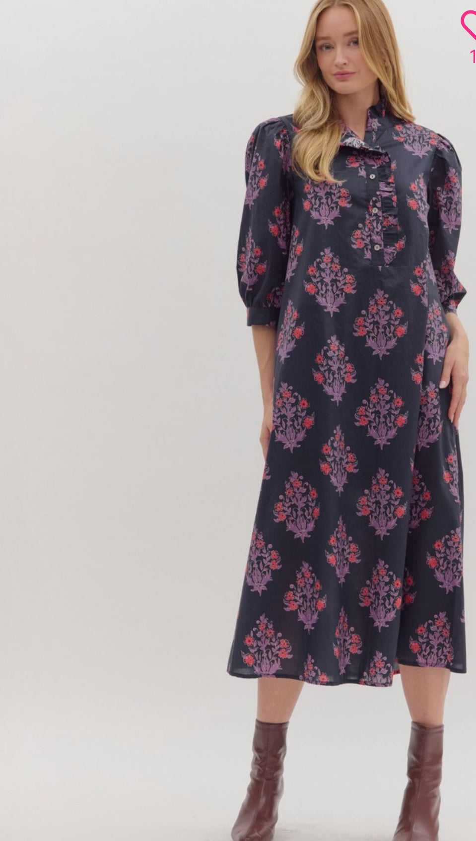Navy floral maxi
