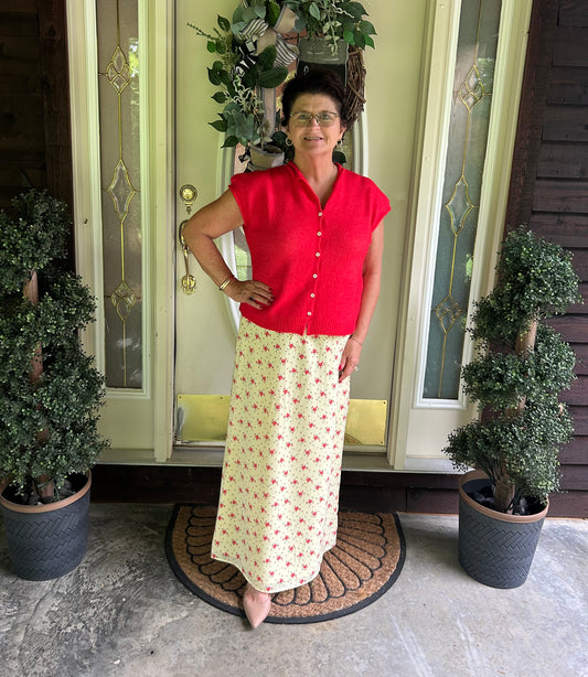 Butter yellow floral maxi