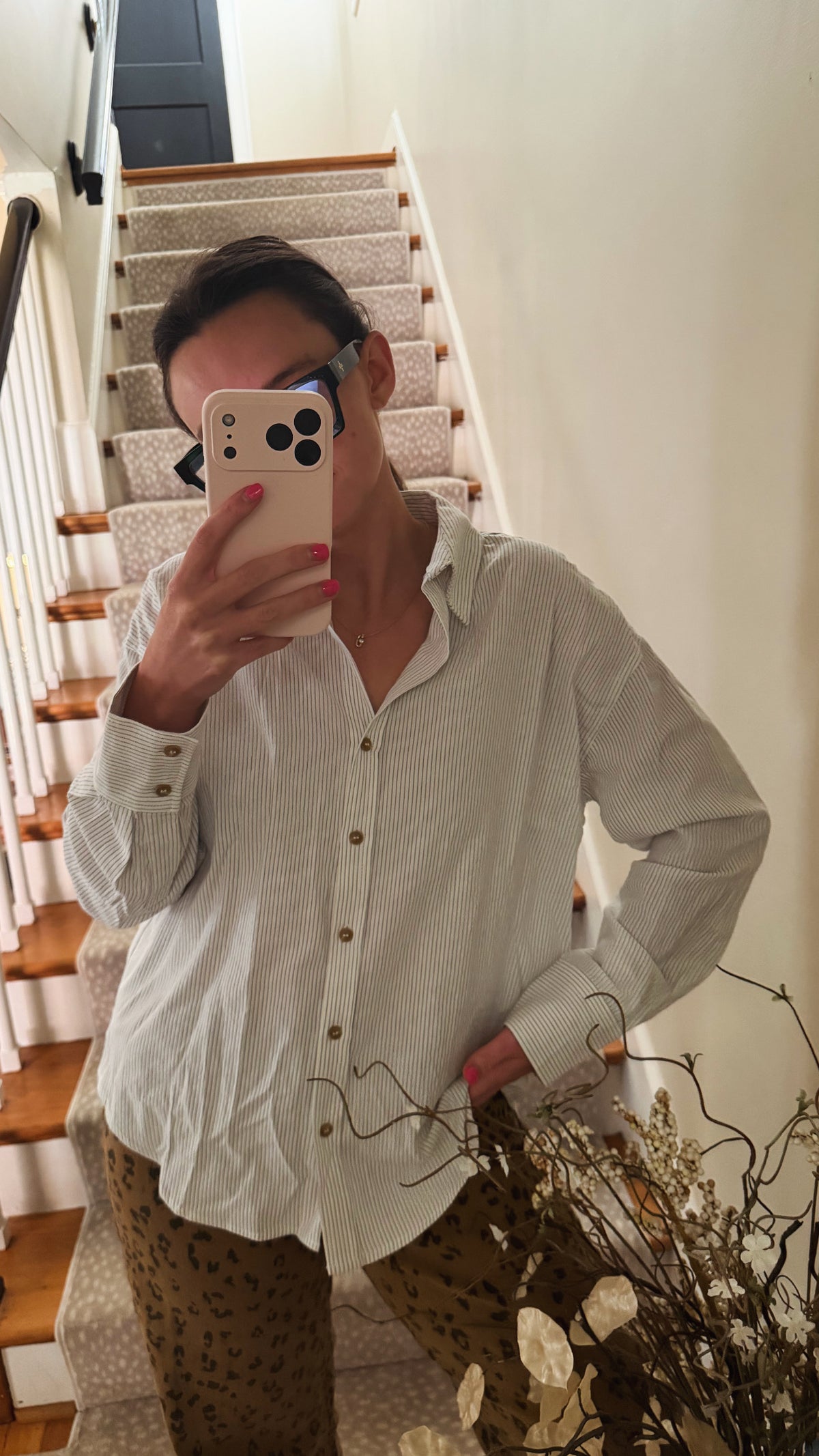 Button up stripe shirt