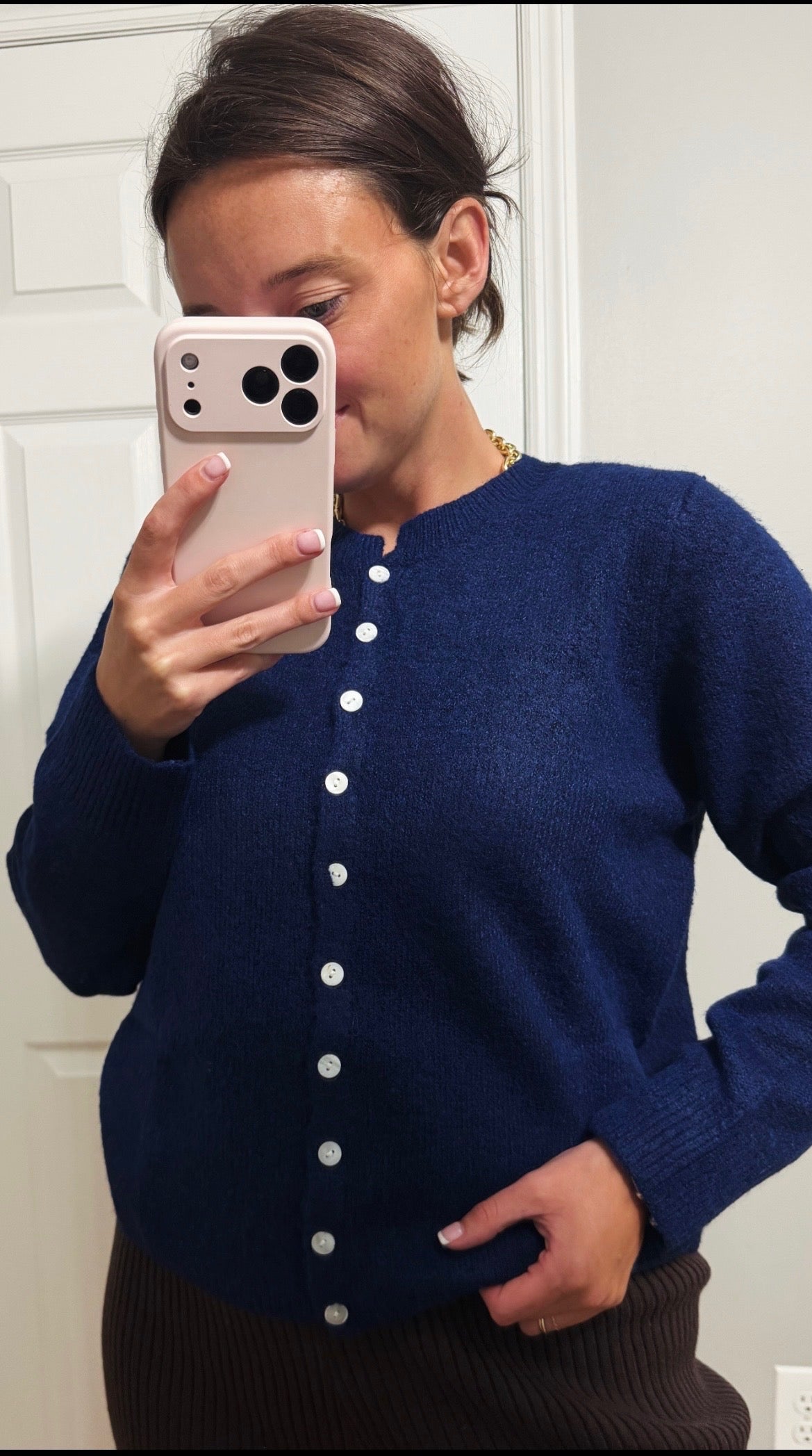 Navy cardigan