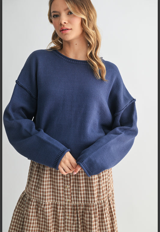 Navy oversized sweater