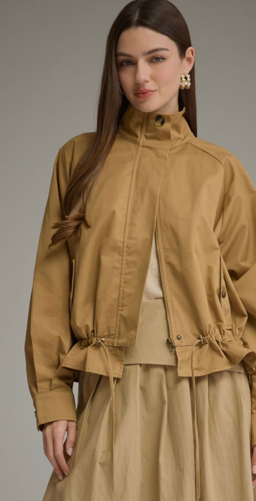 Tan cropped trench