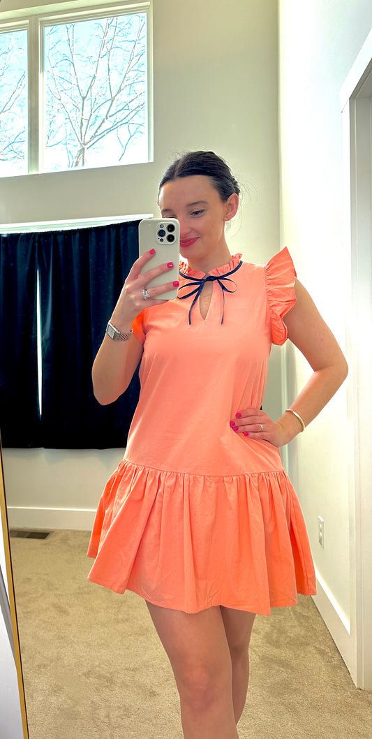 Sweet as a peach orange dress