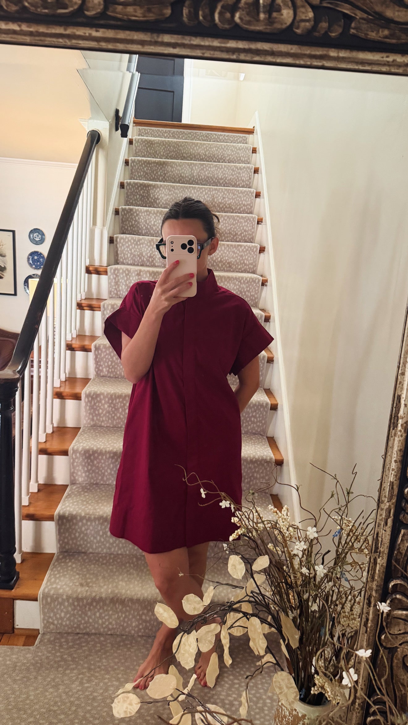 Maroon fall dress