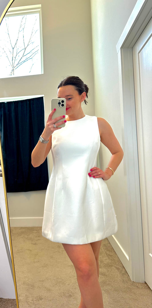 White structured dress