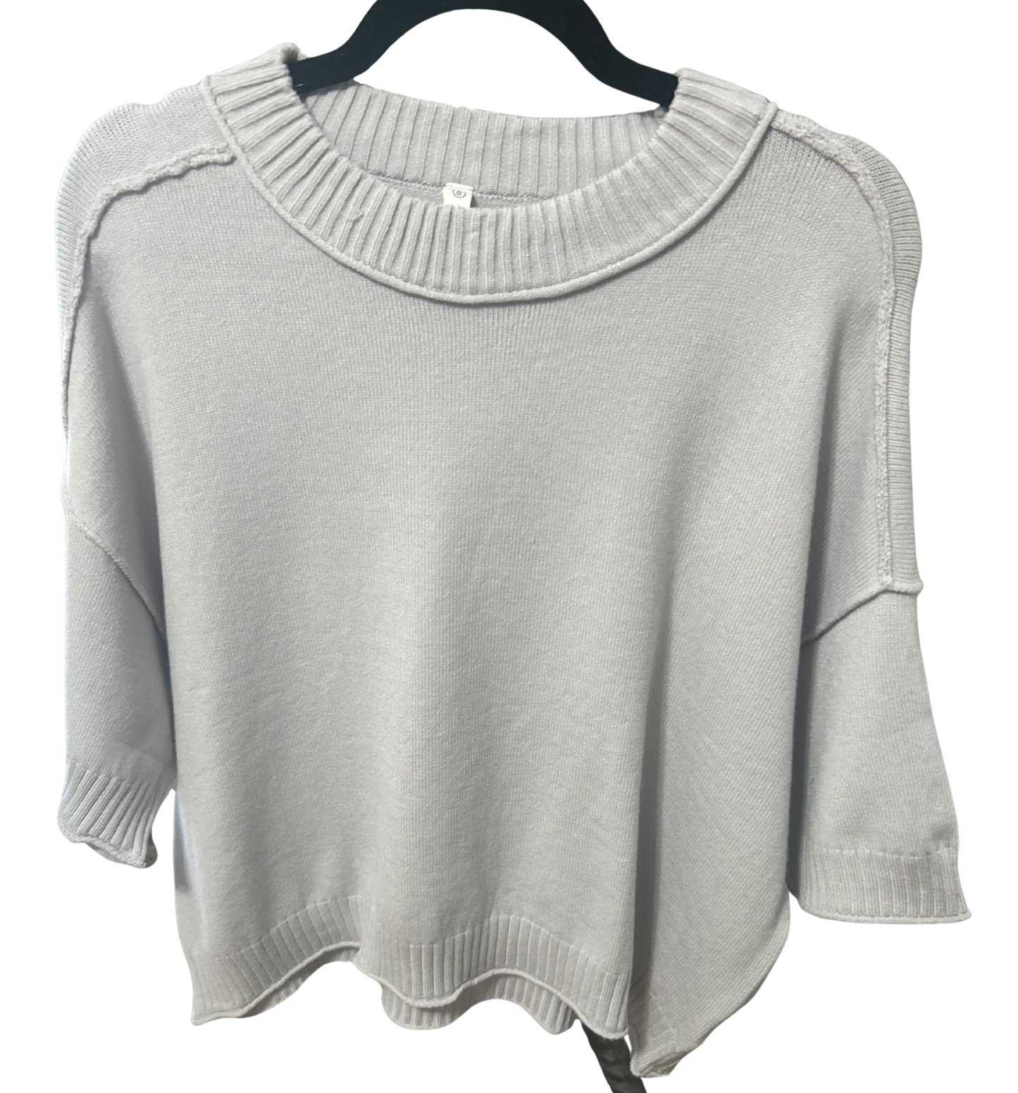 Grey drop shoulder sweater
