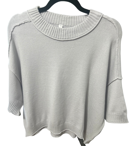 Grey drop shoulder sweater