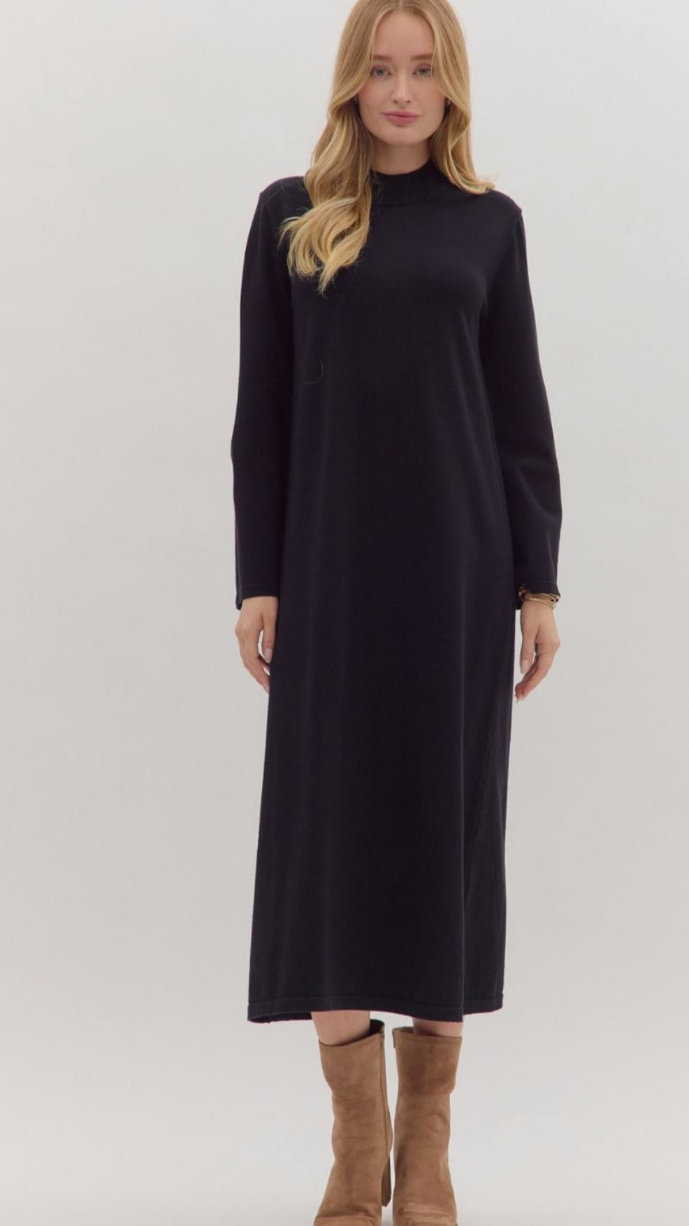 Black mock neck sweater  maxi