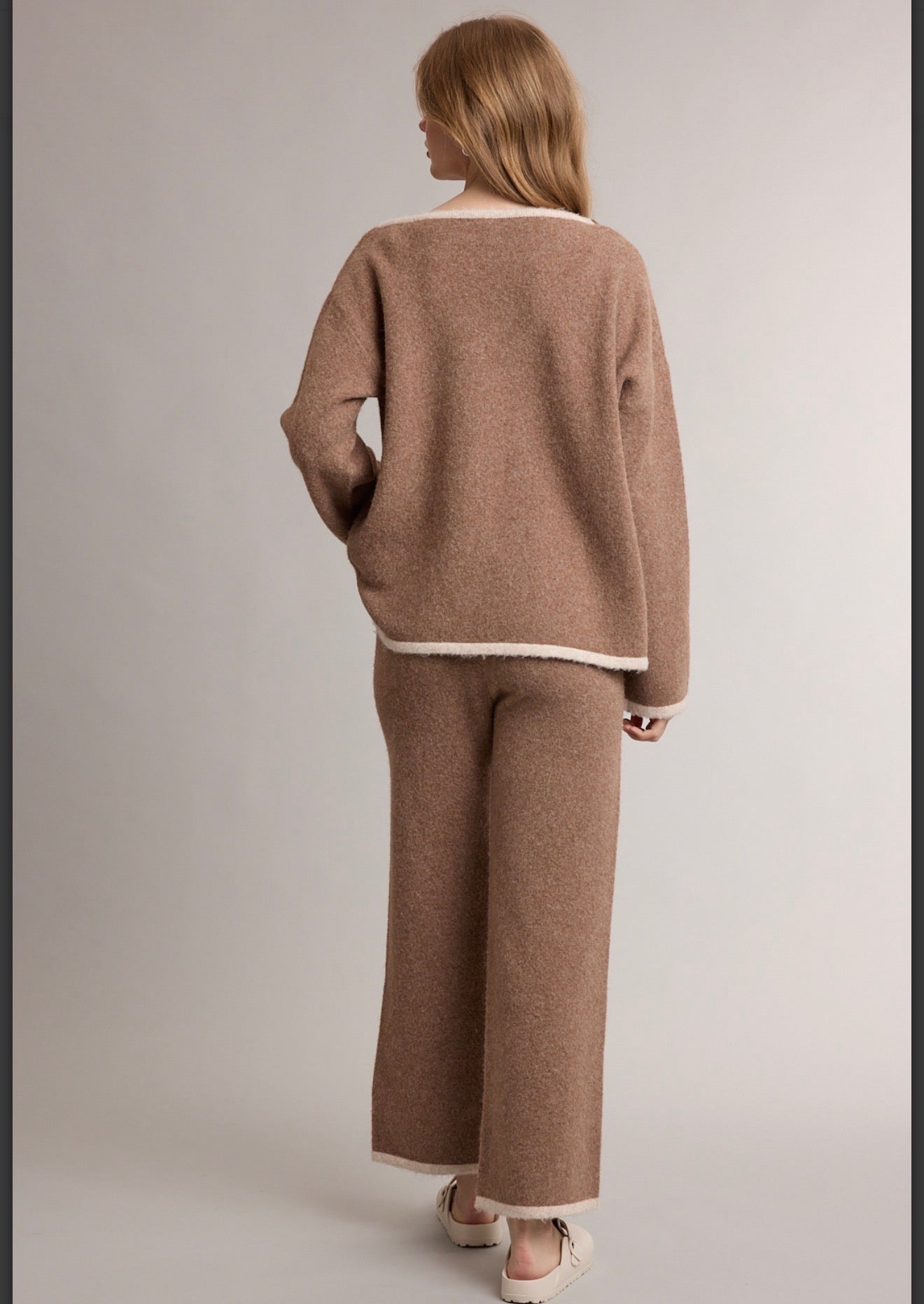 Fuzzy mocha trim set