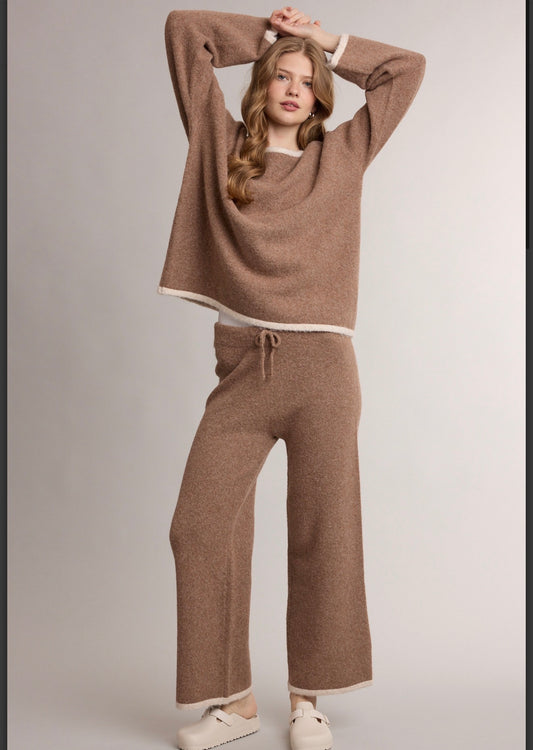 Fuzzy mocha trim set
