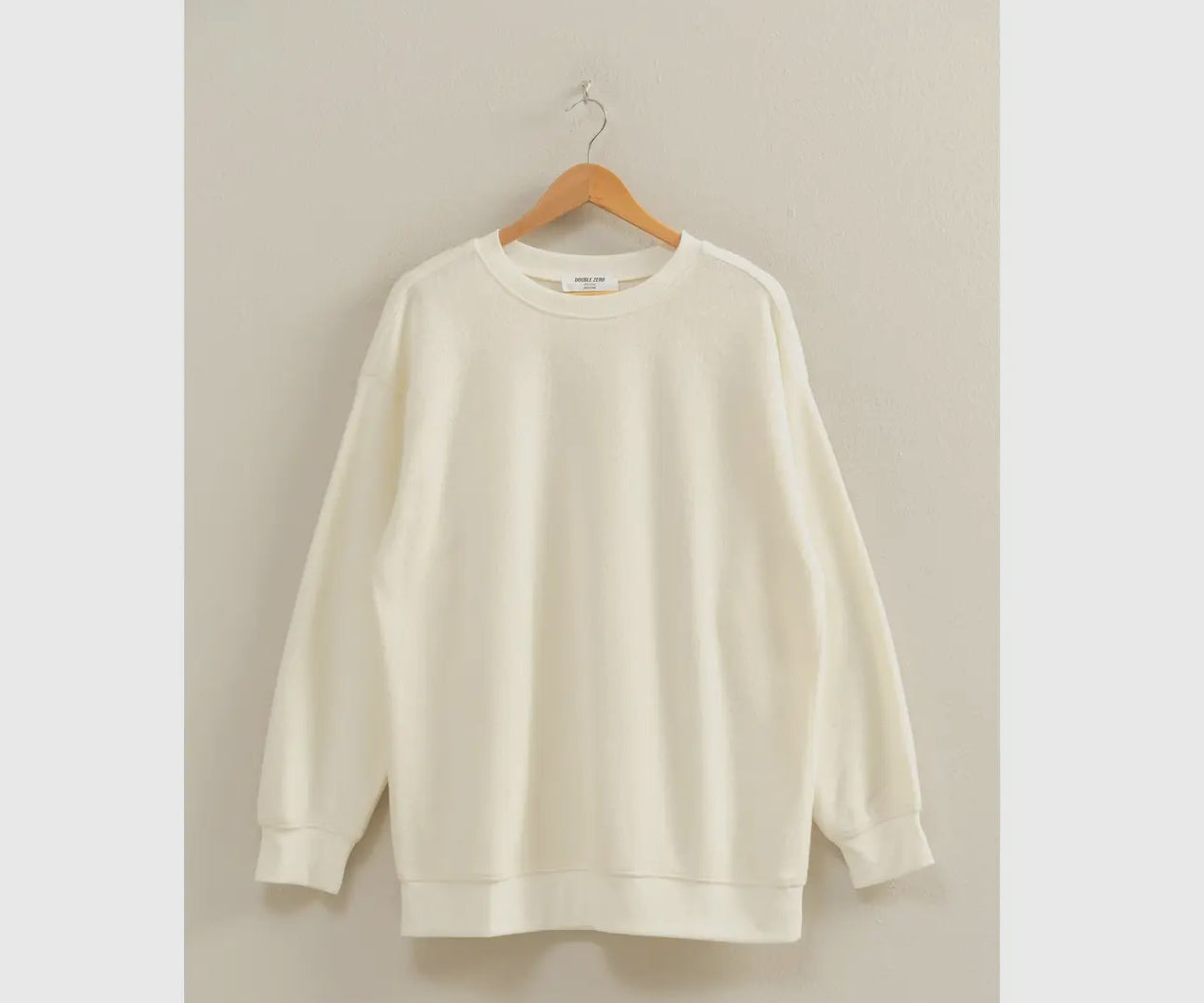 Oversized cream crewneck
