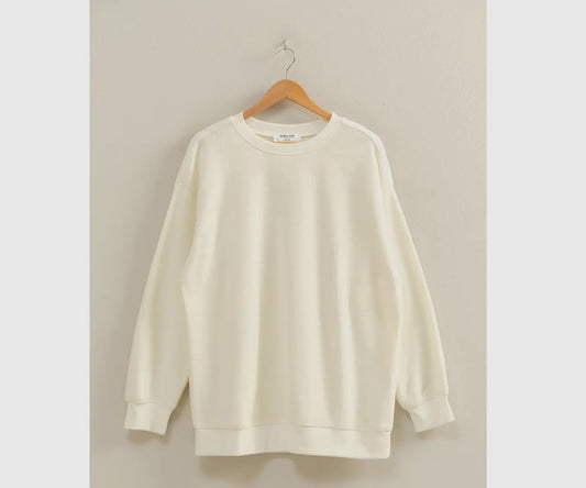 Oversized cream crewneck