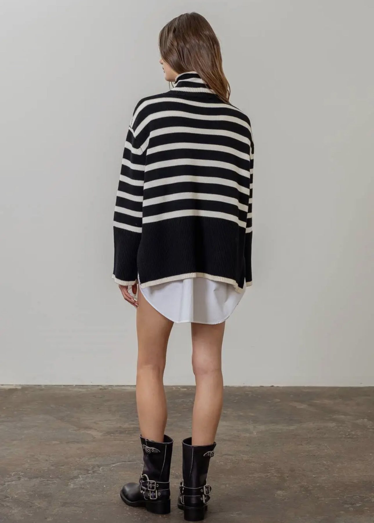 Striped oversized sweater